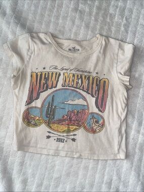 Hollister Off-White New Mexico Graphic Tee with Desert Colors